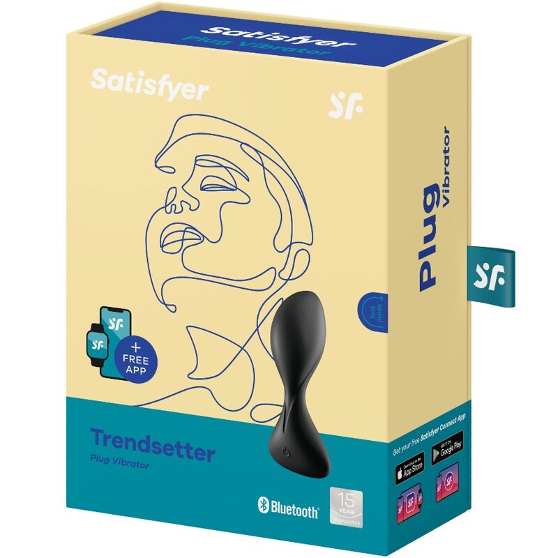 Satisfyer - Trendsetter Vibrating Plug App Black – Vibrator