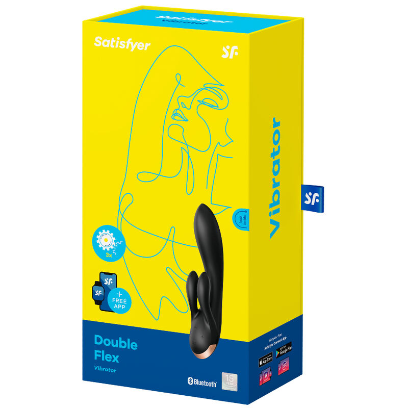Satisfyer - Double Flex Vibrator App Black – Clitoral Vibrator