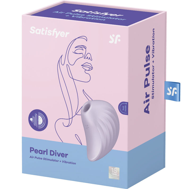 Satisfyer - Pearl Diver Air Pulse Stimulator & Vibrator Violet – Clitoral Suction Toy