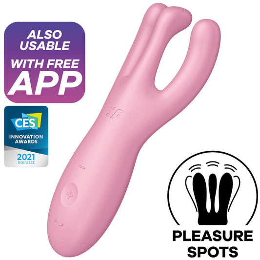 Satisfyer - Threesome 4 Vibrator App Pink – Clitoral Vibrator