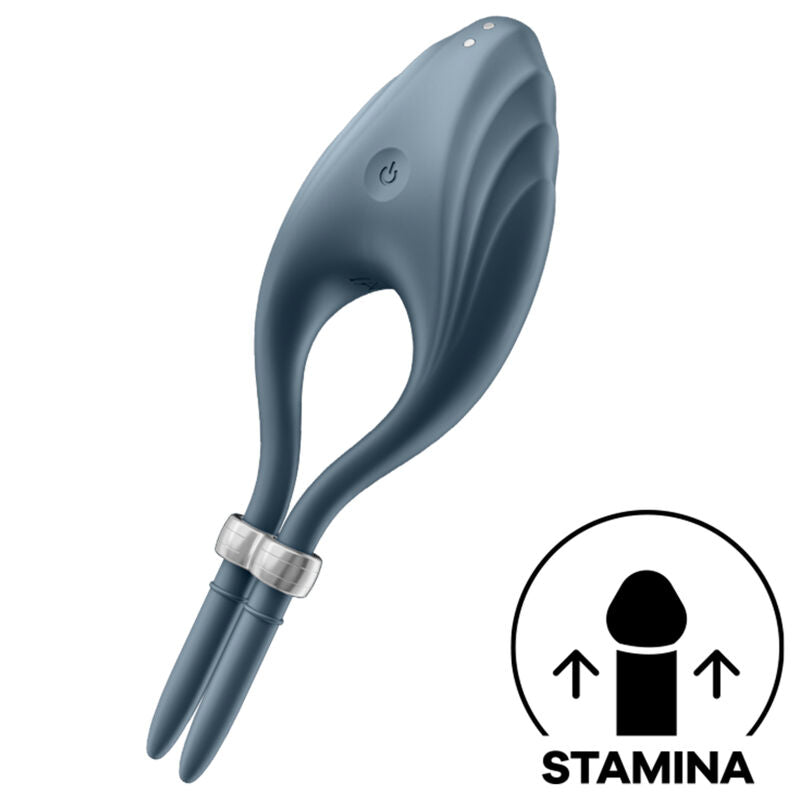 Satisfyer - Duelist Ring Vibrator Grey – Vibrating Cock Ring