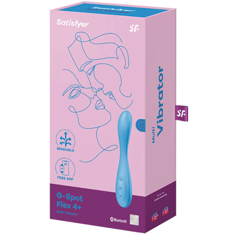 Satisfyer - G-Spot Flex 4+ Multi Vibrator App Blue – G Spot Vibrator