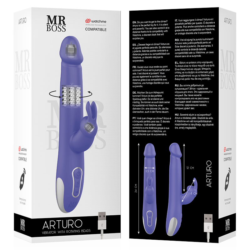 Mr Boss - Arturo Vibrator & Rotator Compatible with Watchme Wireless Technology – Remote Control Vibrator