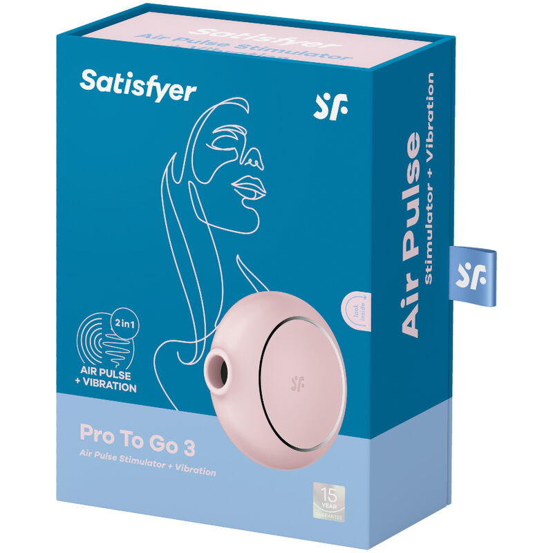 Satisfyer - Pro to GO 3 Double Air Pulse Stimulator & Vibrator Pink – Clitoral Suction Toy