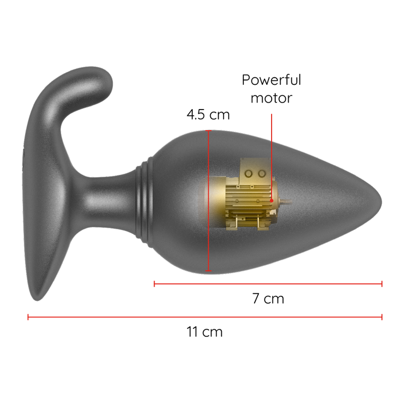 Oninder - Rio Vibrating Anal Plug Black - Free App – Vibrating Butt Plug