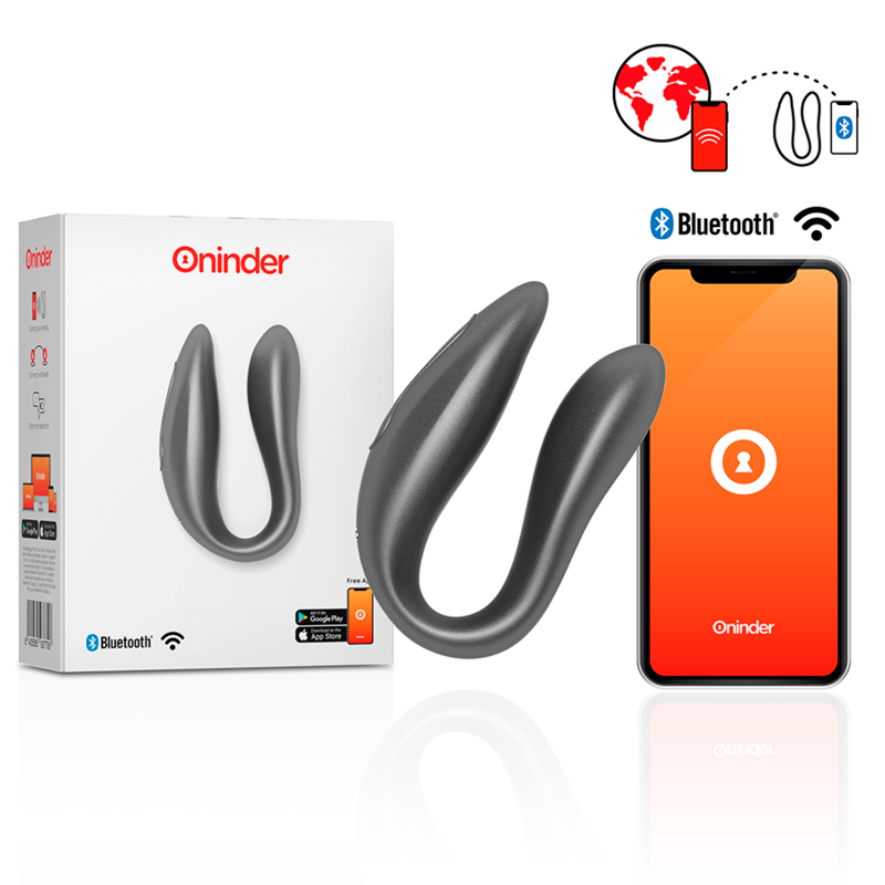 Oninder - Lisboa Black g-Point & Clitoris Stimulator - Free App – Clitoris Stimulator for Couples