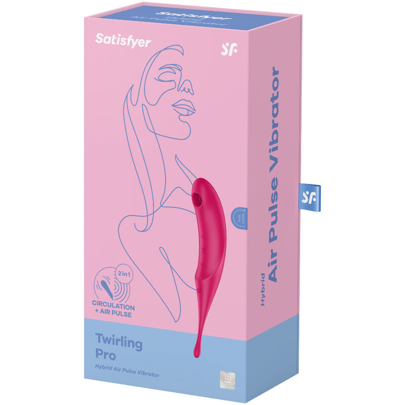 Satisfyer - Twirling Pro Air Pulse Stimulator & Vibrator Red – Clitoral Suction Toy