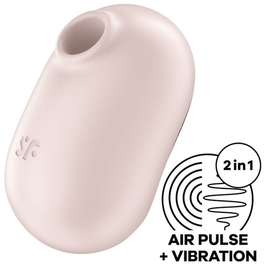 Satisfyer - Pro to GO 2 Double Air Pulse Stimulator & Vibrator Beige – Clitoral Suction Toy