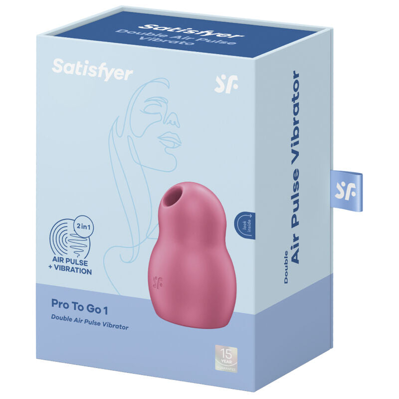 Satisfyer - Pro to GO 1 Double Air Pulse Stimulator & Vibrator Red – Clitoral Suction Toy