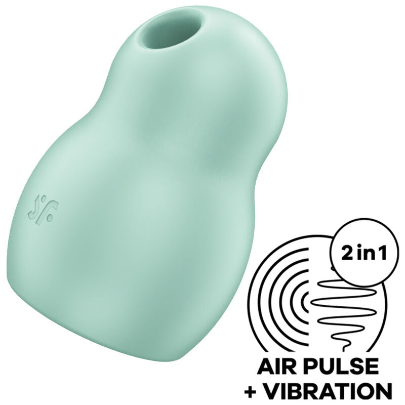 Satisfyer - Pro to GO 1 Double Air Pulse Stimulator & Vibrator Green – Clitoral Suction Toy
