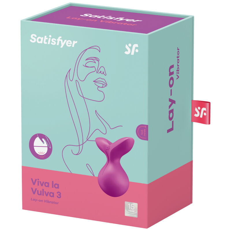 Satisfyer - Viva La Vulva 3 Lay-on Vibrator Violet – Clitoral Vibrator