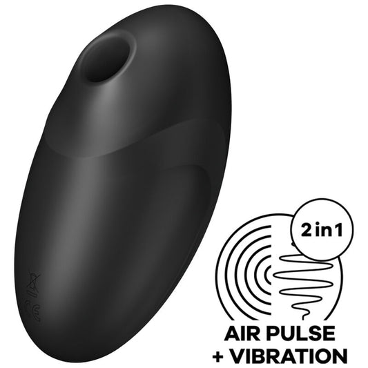 Satisfyer - Vulva Lover 3 Air Pulse Stimulator & Vibrator Black – Clitoral Suction Toy