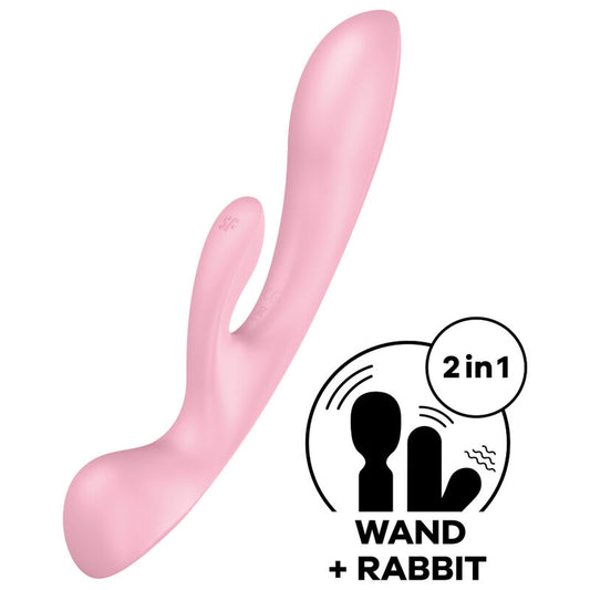 Satisfyer - Triple Oh Hybrid Vibration Pink – Rabbit Vibrator