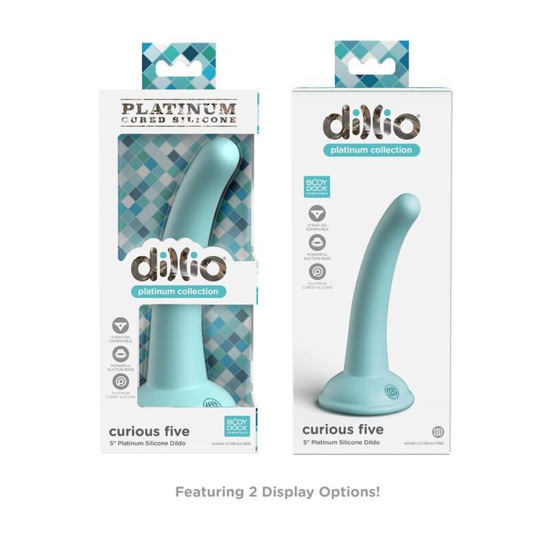 Dillio - Curious Five 12,7 cm Green – Strap on Dildo