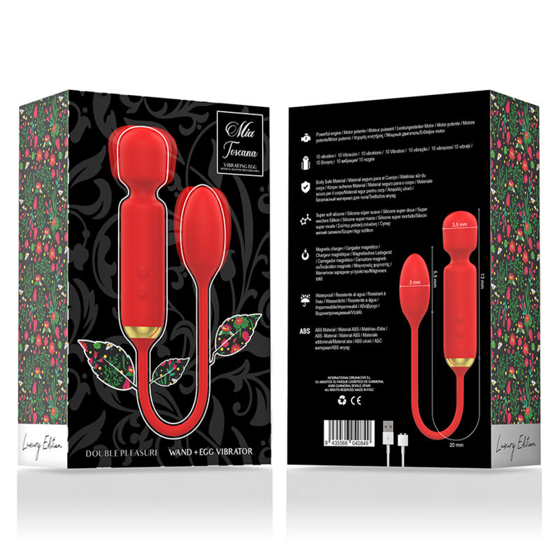 Mia - Toscana Double Pleasure Wand + Vibrating Egg – Egg Vibrator