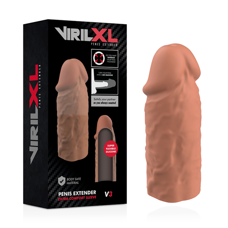 VirilXL Liquid Silicone V3 Penis Extension | Viril XL — Brown