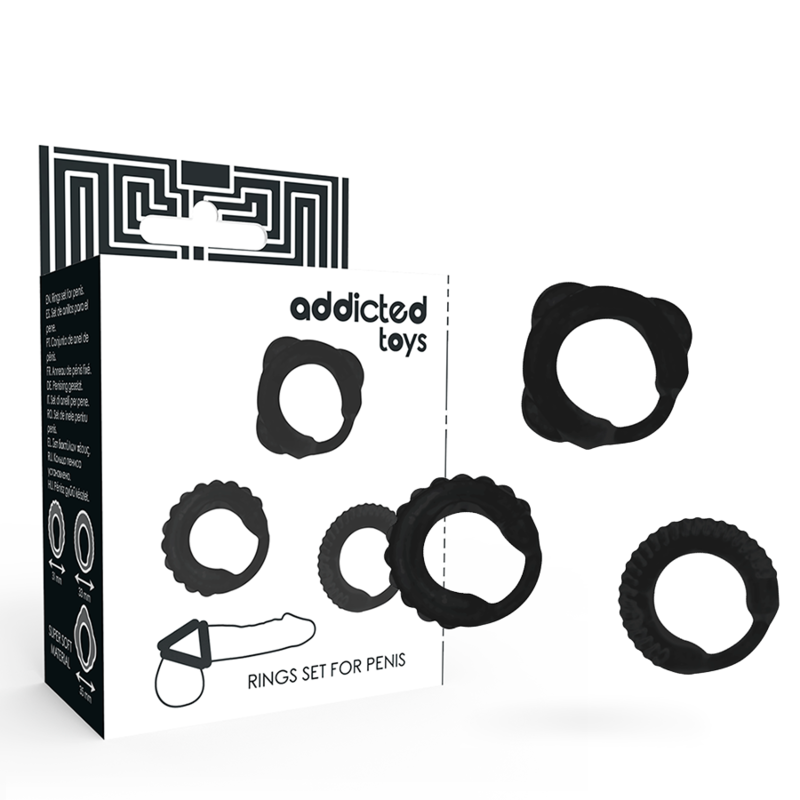 Addicted Toys - C-Ring Set Black