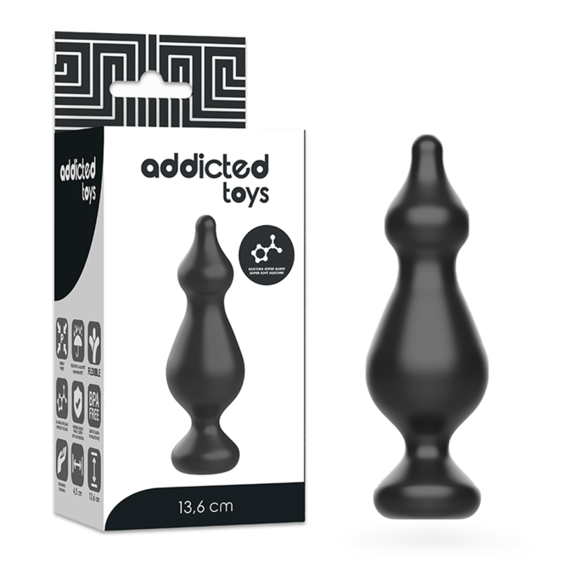Addicted Toys - Anal Sexual Plug 13.6 cm Black – Toy Cleaner