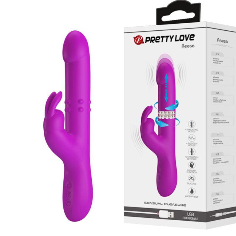 Pretty Love - Reese Vibrator with Purple Rotation – Clitoral Vibrator
