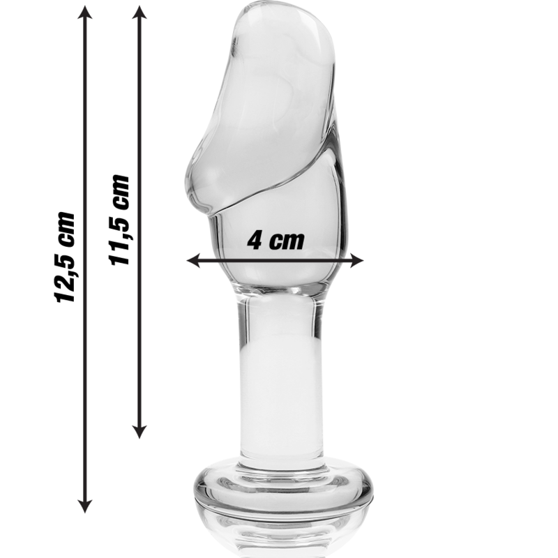 Nebula Series by Ibiza - Model 6 Anal Plug Borosilicate Glass Clear 12.5 cm - O - 4 cm – Butt Plug