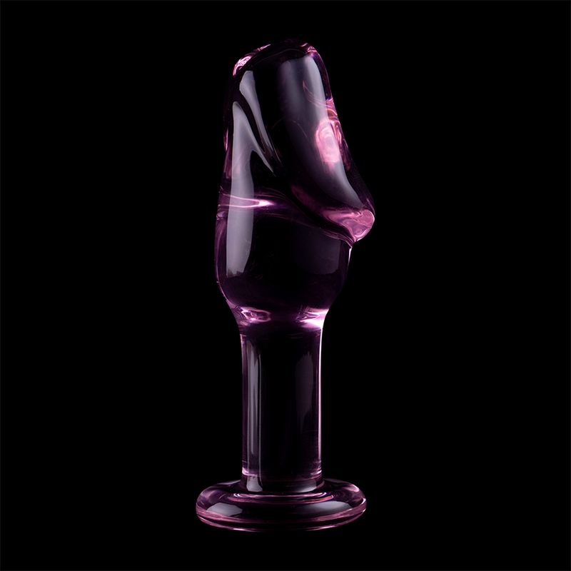 Nebula Series by Ibiza - Model 6 Anal Plug Borosilicate Glass Pink 12.5 cm - O - 4 cm – Butt Plug