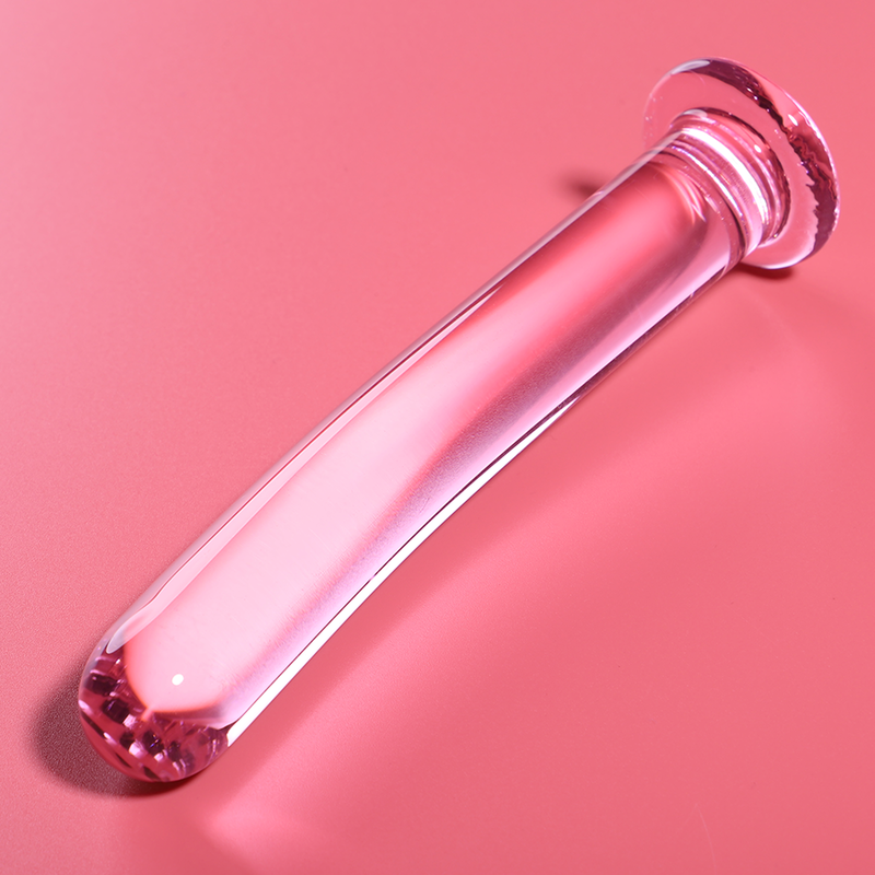 Nebula Series by Ibiza - Model 9 Dildo Borosilicate Glass Pink 15.5 cm - O - 2.5 cm – Glass Dildo