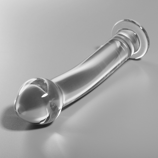 Nebula Series by Ibiza - Model 11 Dildo Borosilicate Glass Clear 16 cm - O - 3 cm – Glass Dildo