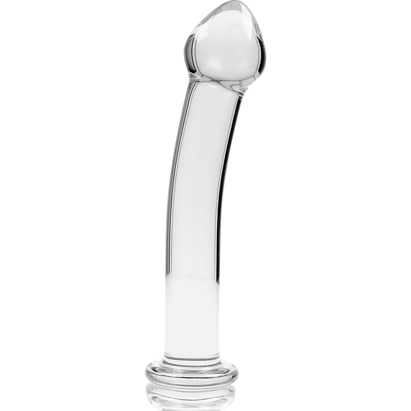 Nebula Series by Ibiza - Model 11 Dildo Borosilicate Glass Clear 16 cm - O - 3 cm – Glass Dildo