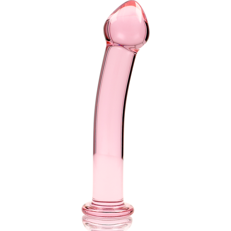 Nebula Series by Ibiza - Model 11 Dildo Borosilicate Glass Pink 16 cm - O - 3 cm – Glass Dildo