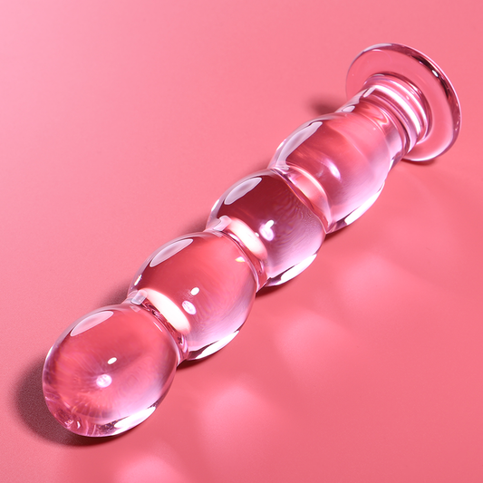Nebula Series by Ibiza - Model 10 Dildo Borosilicate Glass Pink 16.5 cm - O - 3.5 cm – Glass Dildo