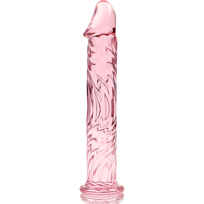 Nebula Series by Ibiza - Model 12 Dildo Borosilicate Glass Pink 17 cm - O - 3.5 cm – Glass Dildo