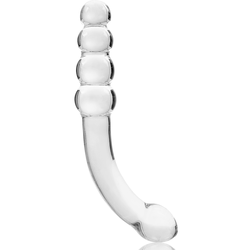 Nebula Series by Ibiza - Model 14 Dildo Borosilicate Glass Clear 18.5 cm - O - 3 cm – Glass Dildo