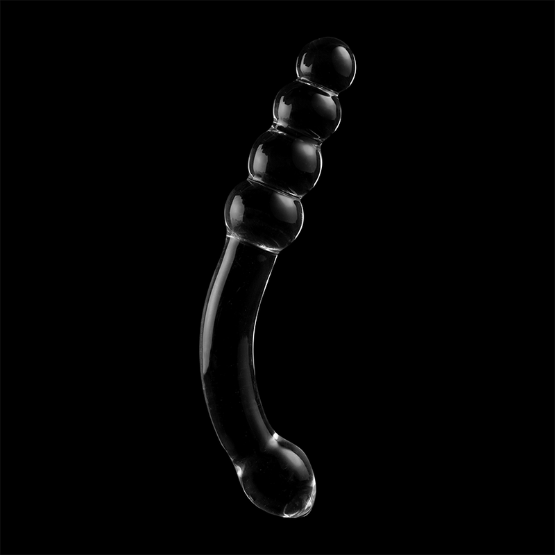 Nebula Series by Ibiza - Model 14 Dildo Borosilicate Glass Clear 18.5 cm - O - 3 cm – Glass Dildo