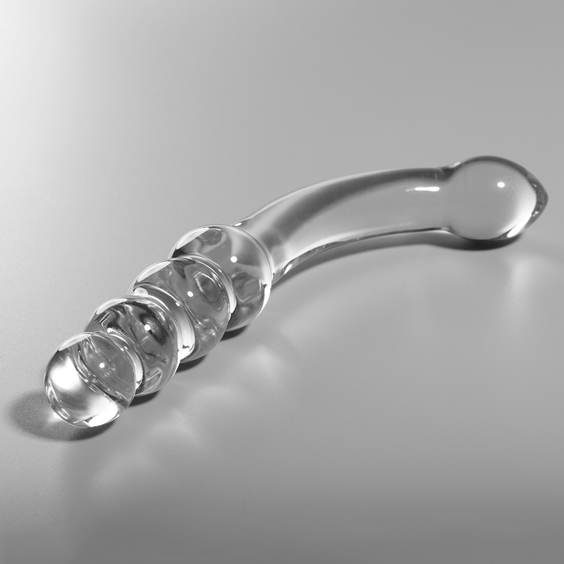 Nebula Series by Ibiza - Model 14 Dildo Borosilicate Glass Clear 18.5 cm - O - 3 cm – Glass Dildo