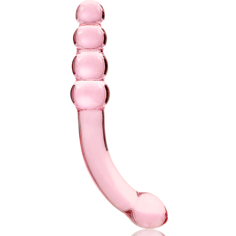 Nebula Series by Ibiza - Model 14 Dildo Borosilicate Glass Pink 18.5 cm - O - 3 cm – Glass Dildo