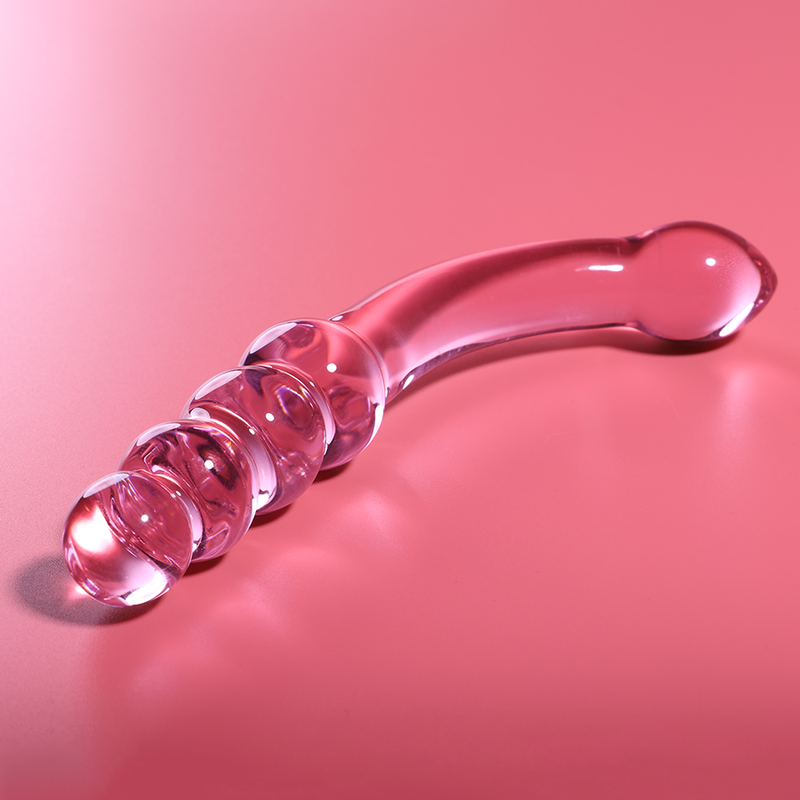 Nebula Series by Ibiza - Model 14 Dildo Borosilicate Glass Pink 18.5 cm - O - 3 cm – Glass Dildo