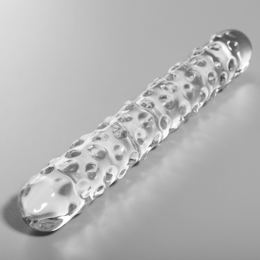 Nebula Series by Ibiza - Model 15 Dildo Borosilicate Glass Clear 18.5 cm - O - 3 cm – Glass Dildo