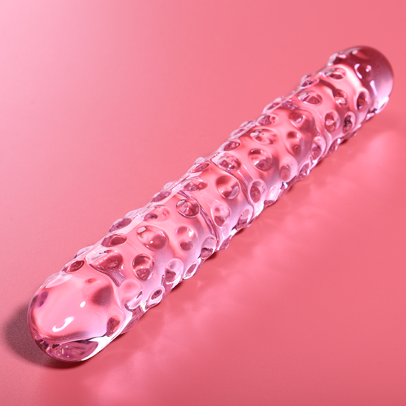 Nebula Series by Ibiza - Model 15 Dildo Borosilicate Glass Pink 18.5 cm - O - 3 cm – Glass Dildo