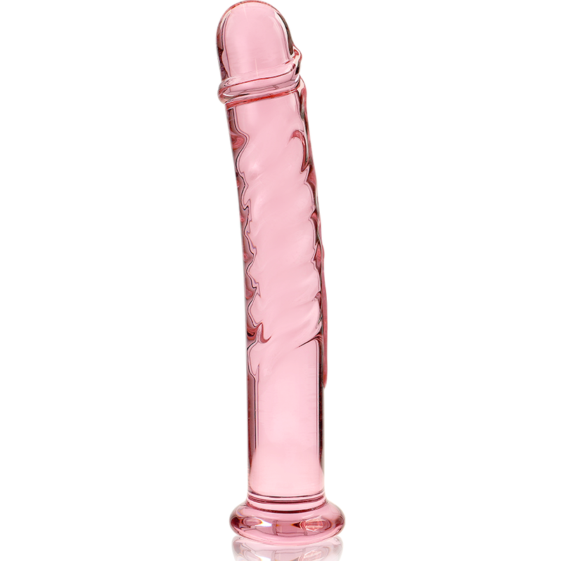 Nebula Series by Ibiza - Model 16 Dildo Borosilicate Glass Pink 18.5 cm - O - 3 cm – Glass Dildo