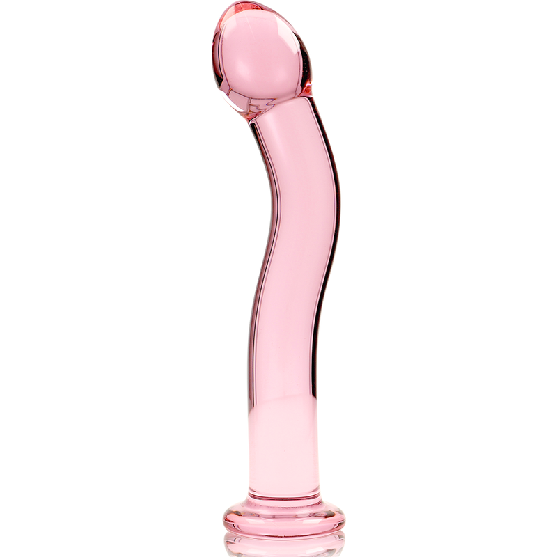 Nebula Series by Ibiza - Model 18 Dildo Borosilicate Glass Pink 18.5 cm - O - 3.5 cm – Glass Dildo
