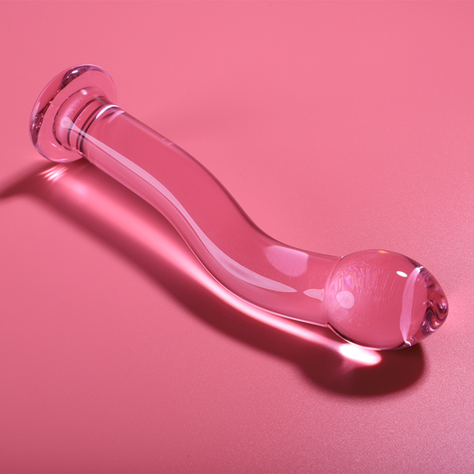 Nebula Series by Ibiza - Model 18 Dildo Borosilicate Glass Pink 18.5 cm - O - 3.5 cm – Glass Dildo