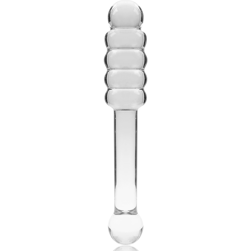 Nebula Series by Ibiza - Model 20 Dildo Borosilicate Glass Clear 20.5 cm - O - 3 cm – Glass Dildo