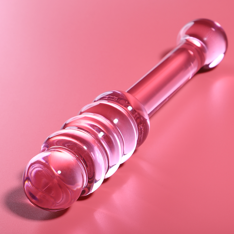 Nebula Series by Ibiza - Model 20 Dildo Borosilicate Glass Pink 20.5 cm - O - 3 cm – Glass Dildo