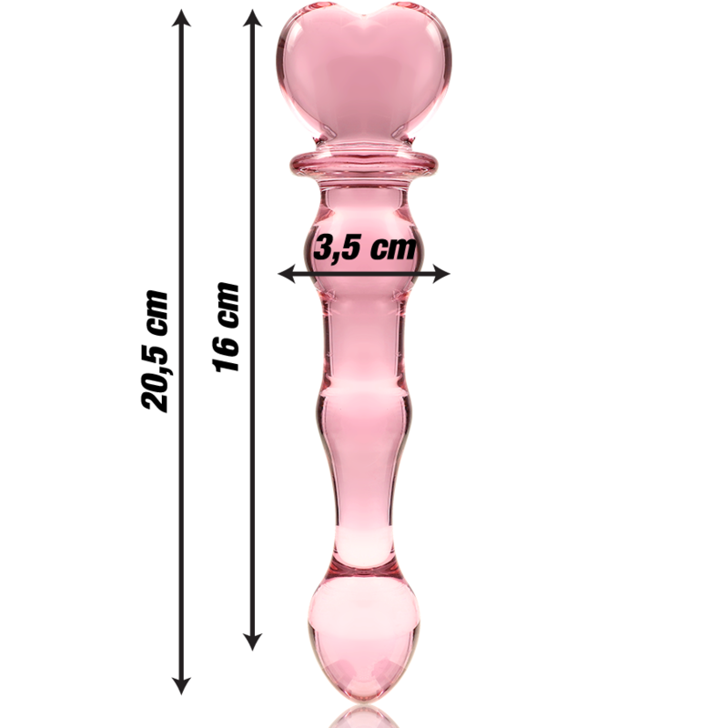 Nebula Series by Ibiza - Model 21 Dildo Borosilicate Glass Pink 20.5 cm - O - 3.5 cm – Glass Dildo
