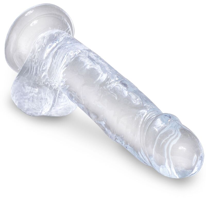 King Cock - Clear Realistic Penis with Balls 15.2 cm