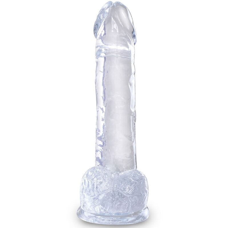 King Cock - Clear Realistic Penis with Balls 15.2 cm