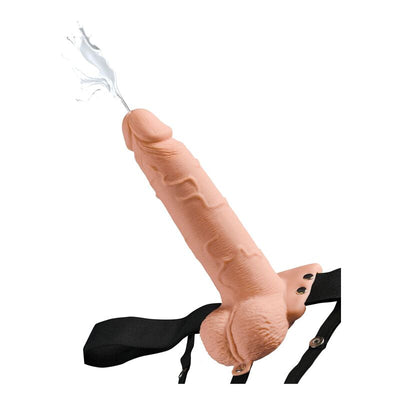 Fetish FANTASY SERIES ADJUSTABLE HARNESS REALISTIC PENIS WITH BALLS SQUIRTING 19 CM product