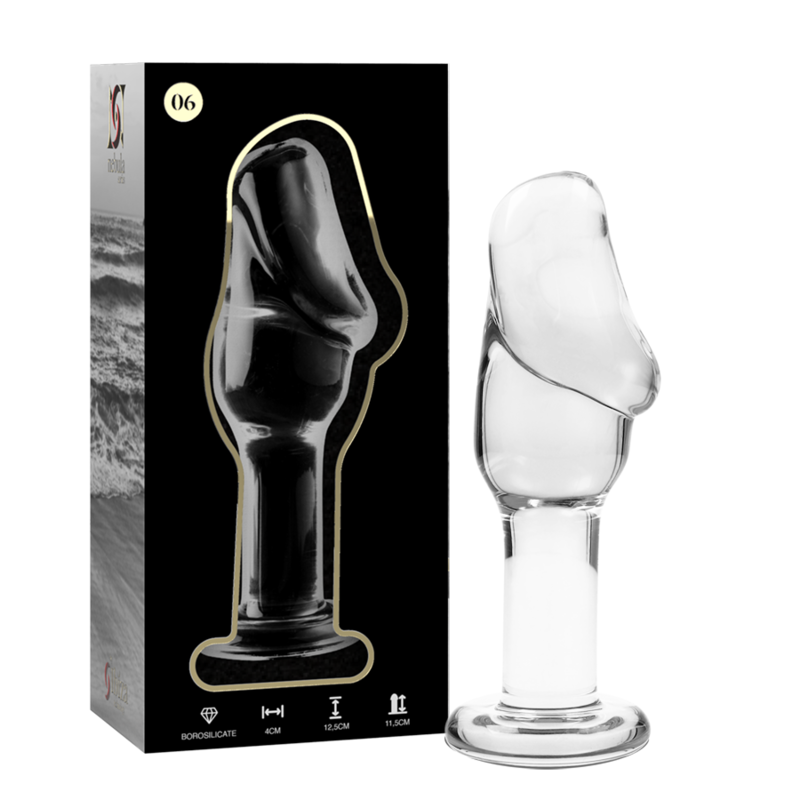 Nebula Series by Ibiza - Model 6 Anal Plug Borosilicate Glass Clear 12.5 cm - O - 4 cm – Butt Plug