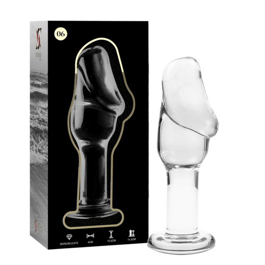 Nebula Series by Ibiza - Model 6 Anal Plug Borosilicate Glass Clear 12.5 cm - O - 4 cm – Butt Plug
