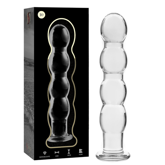 Nebula Series by Ibiza - Model 10 Dildo Borosilicate Glass Clear 16.5 cm - O - 3.5 cm – Glass Dildo